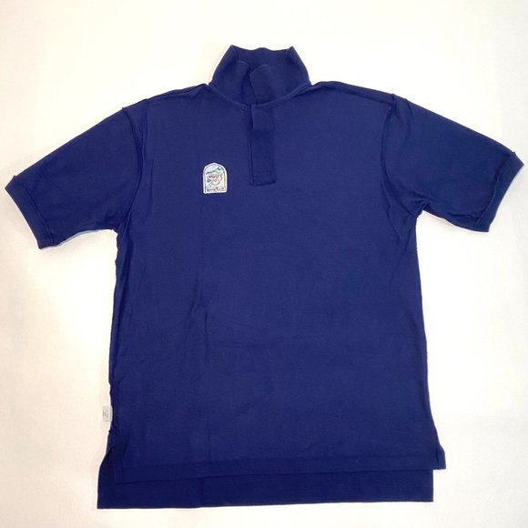 Vintage Cross Creek Cherry Creek Golf Links Cotton Navy Blue Polo Shirt Men's L - Picture 3 of 8